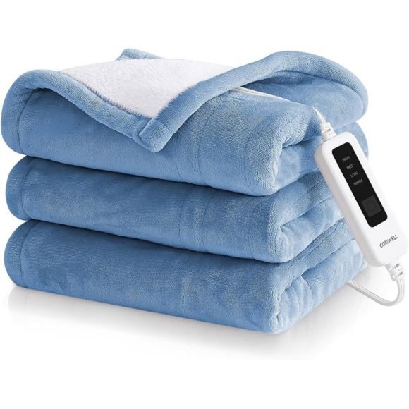 Heated Blanket Electric Throw - 50" x 60"  4 Heating Setting - Picture 1 of 7